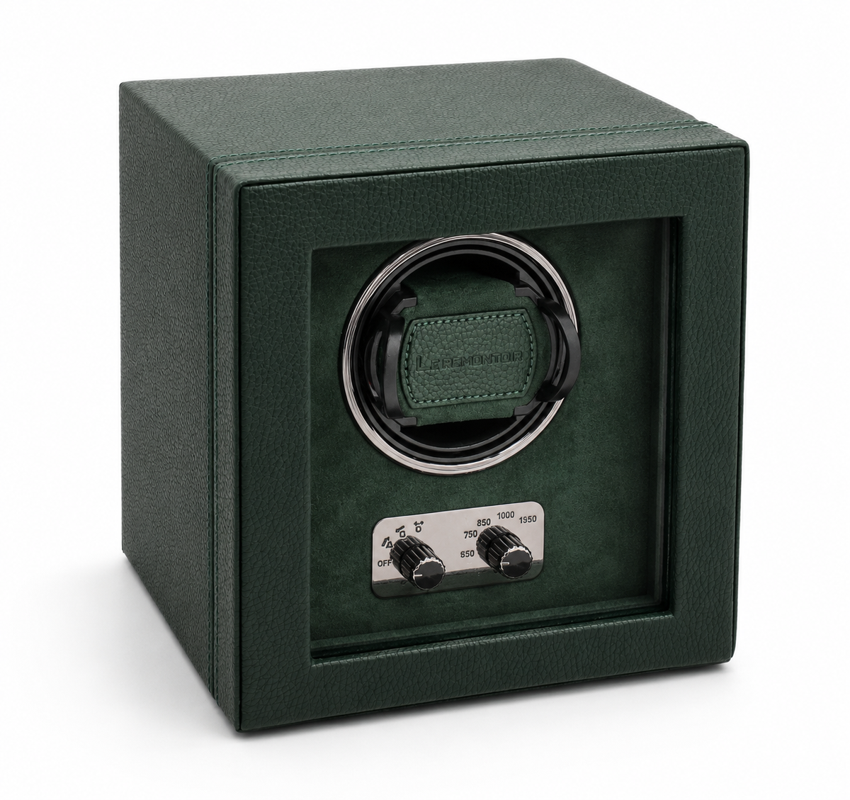 Watch Winder Cube Divan · 1 Watch · Cedar Green