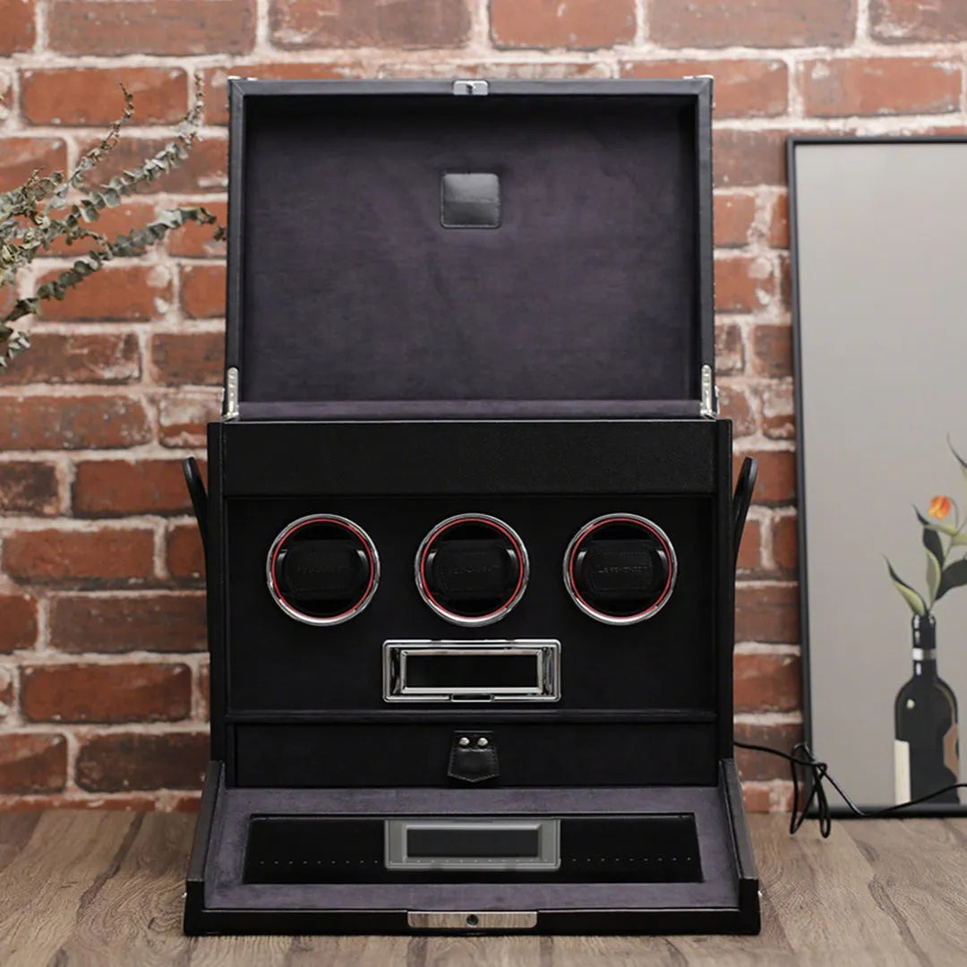 Coffre de Salon-1-1 to 3 watches,Le Remontoir, Leather