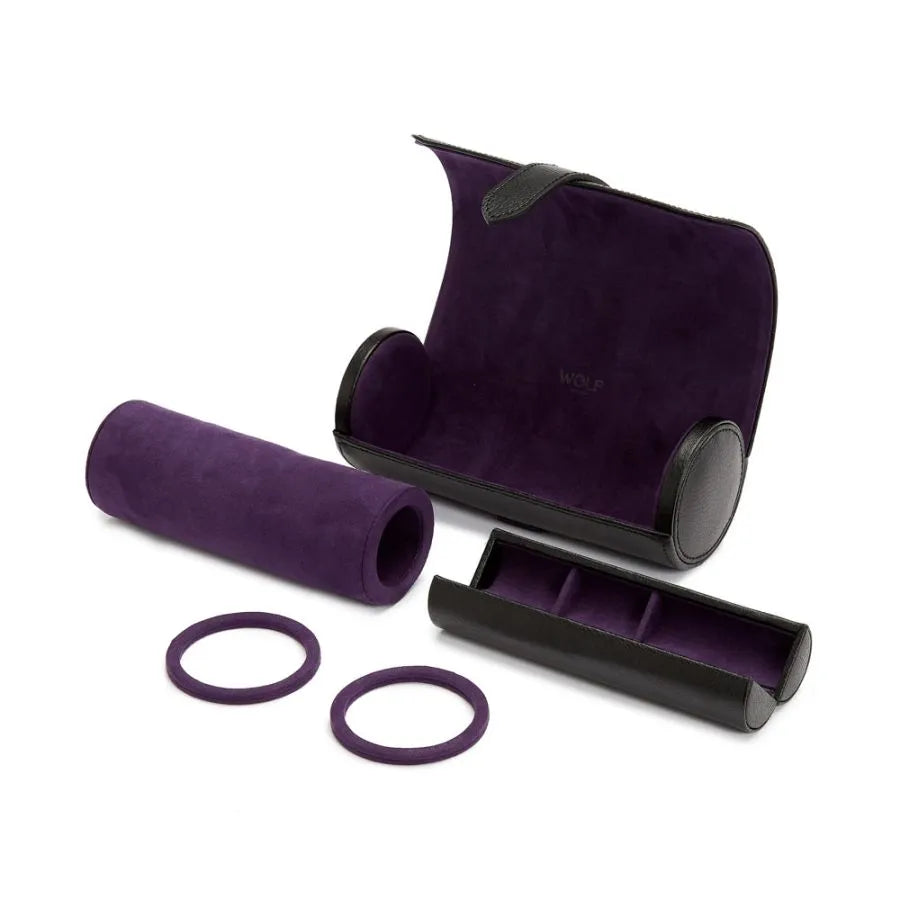 Blake Watch Roll Black/Purple with Capsule-6-Le Remontoir