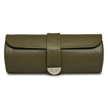 Olive Green Watch Roll for Three Watches-5-Le Remontoir