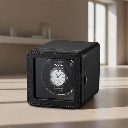 Watch Winder - Modern Black Cube-3-Le Remontoir
