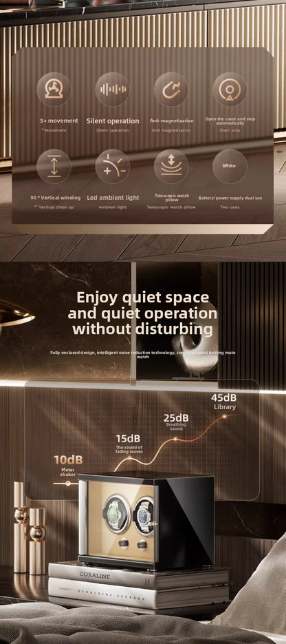 Gentleman Trio Watch Winder – Black-5-Le Remontoir