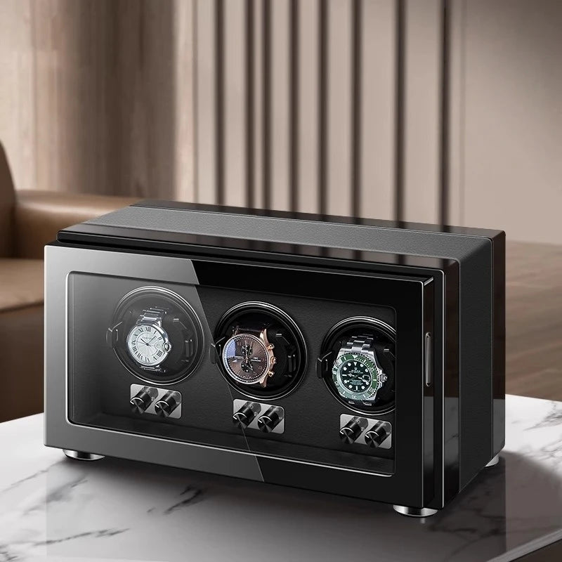 Gentleman Trio Watch Winder – Black-3-Le Remontoir