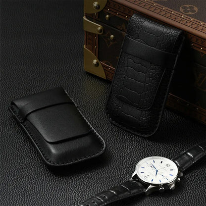 Simple Black Leather Case-4-Le Remontoir