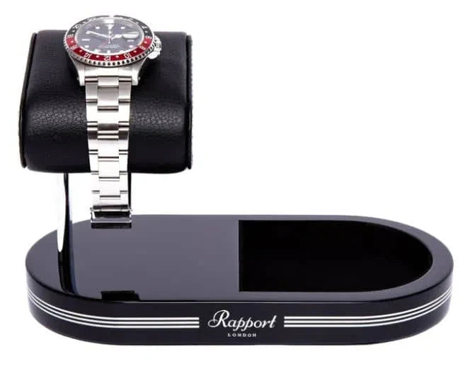 Watch Stand - Tray Black Silver-2-Le Remontoir