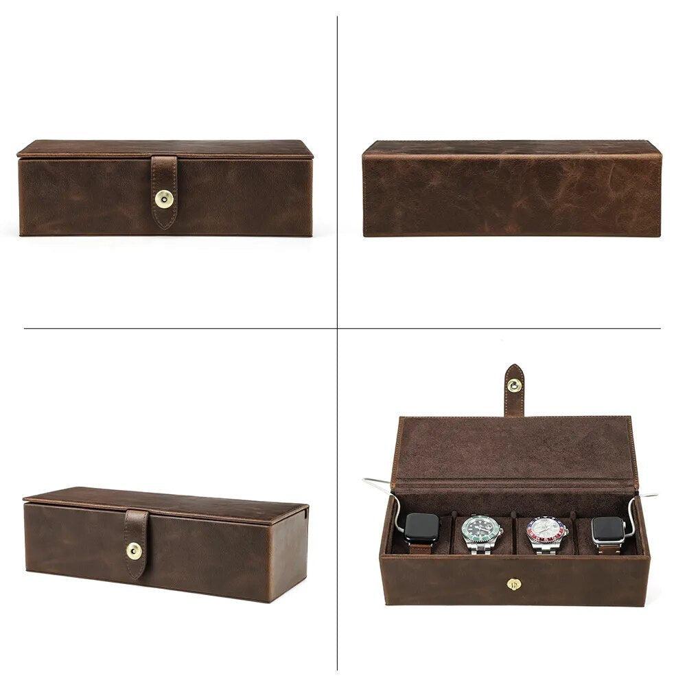 WATCH BOX Leather Trio Case-2-Le Remontoir