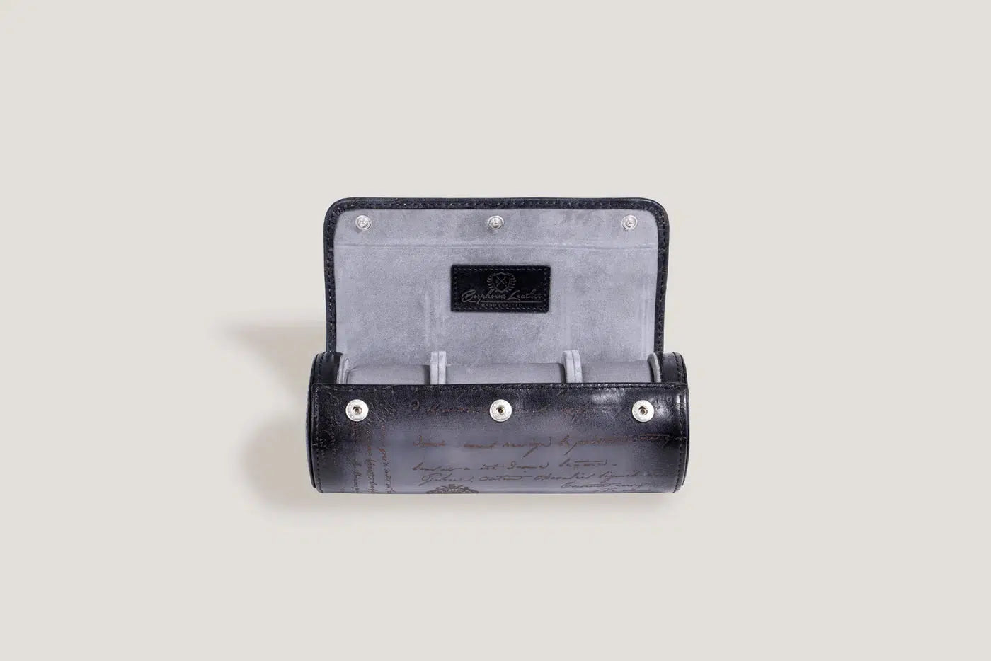 Watch Box - Aras Scroll Roll Gray-3-Le Remontoir