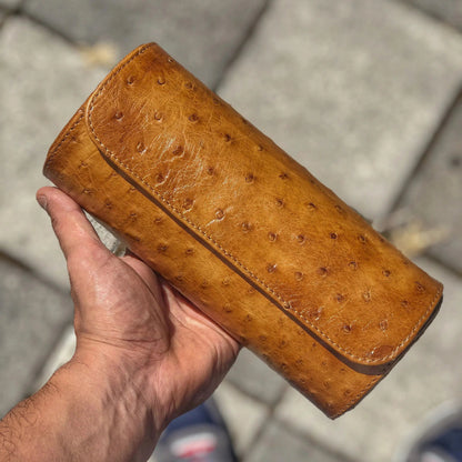 Watch Box - Galata Ostrish Honey Brown-2-Le Remontoir