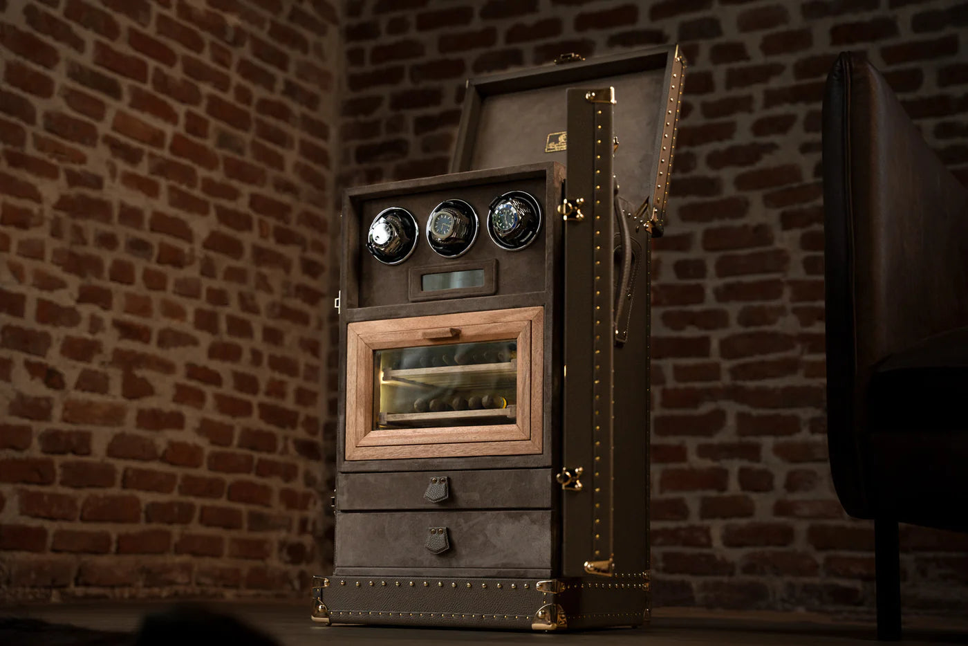 Watch Winder - Beige Togo Trunk-4-Le Remontoir