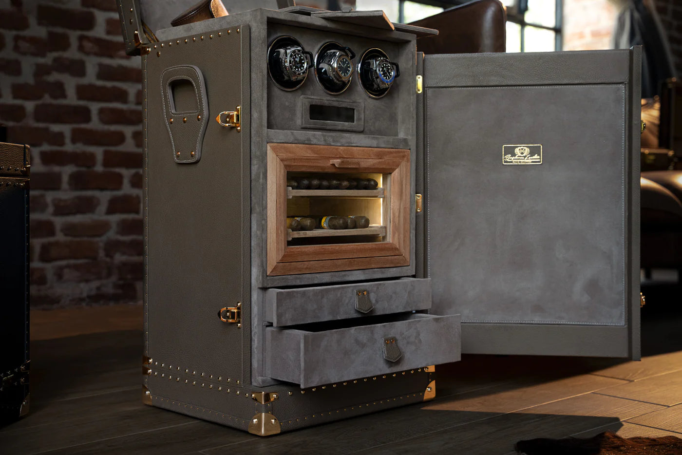 Watch Winder - Beige Togo Trunk-8-Le Remontoir
