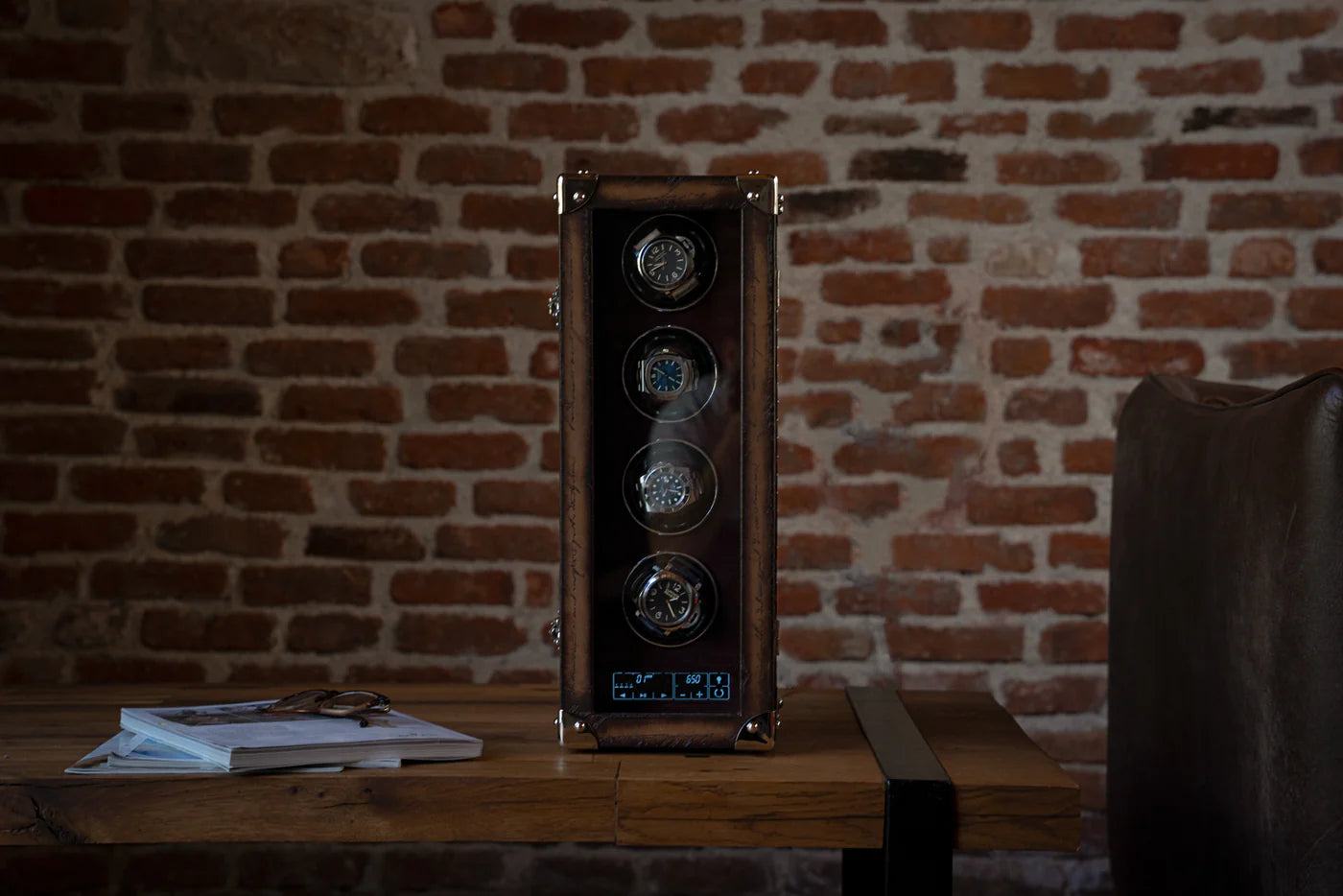 Watch Winder - Parchment Patina Java-4-Le Remontoir