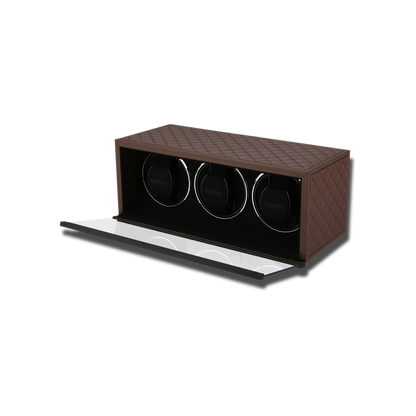 Watch Winder - Swiss Series 3 Brown-2-Le Remontoir