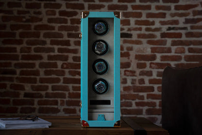 Watch Winder - Togo Tiffany Blue-4-Le Remontoir