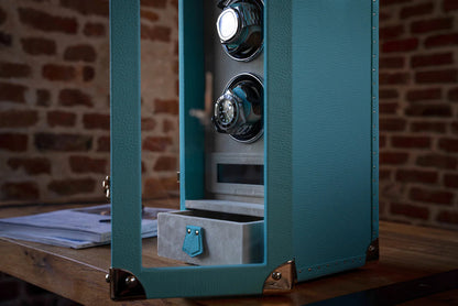 Watch Winder - Togo Tiffany Blue-6-Le Remontoir