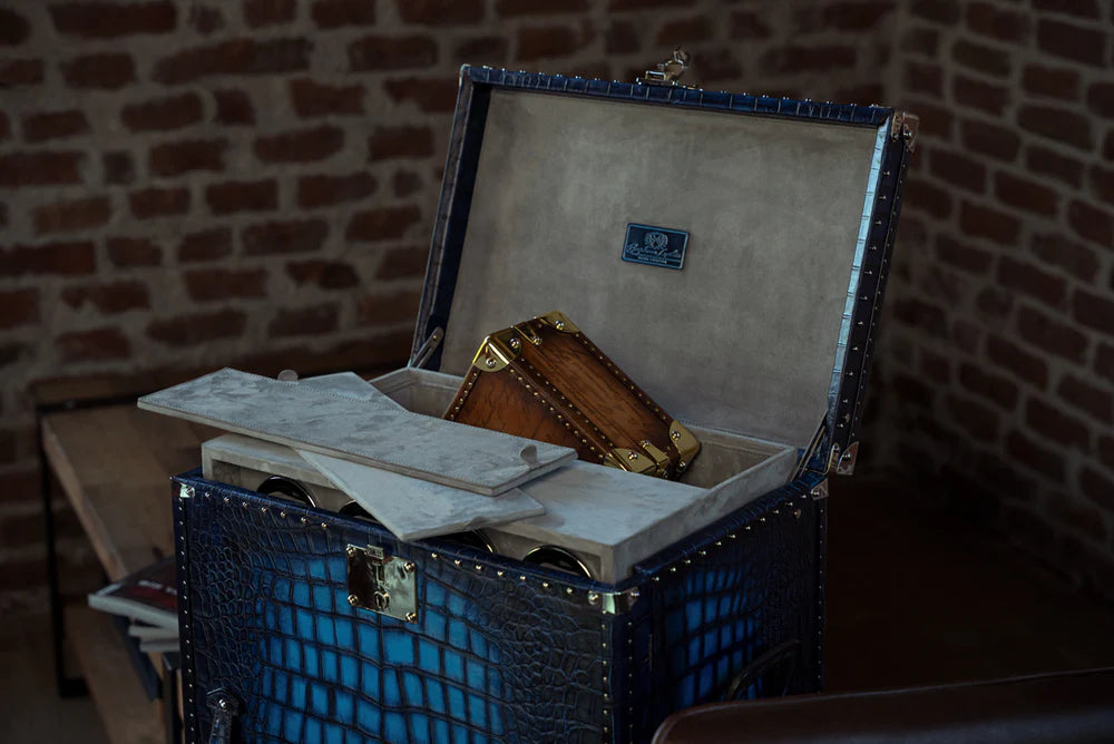 Watch Winder - Trunk CP Patina Blue-3-Le Remontoir