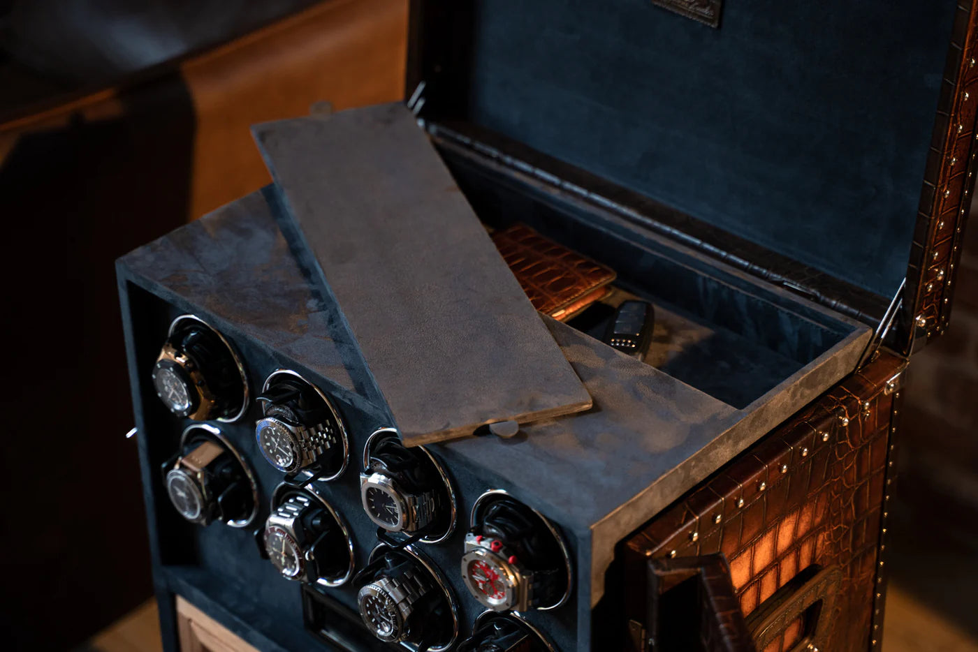 Watch Winder - Trunk Patina Brown-7-Le Remontoir
