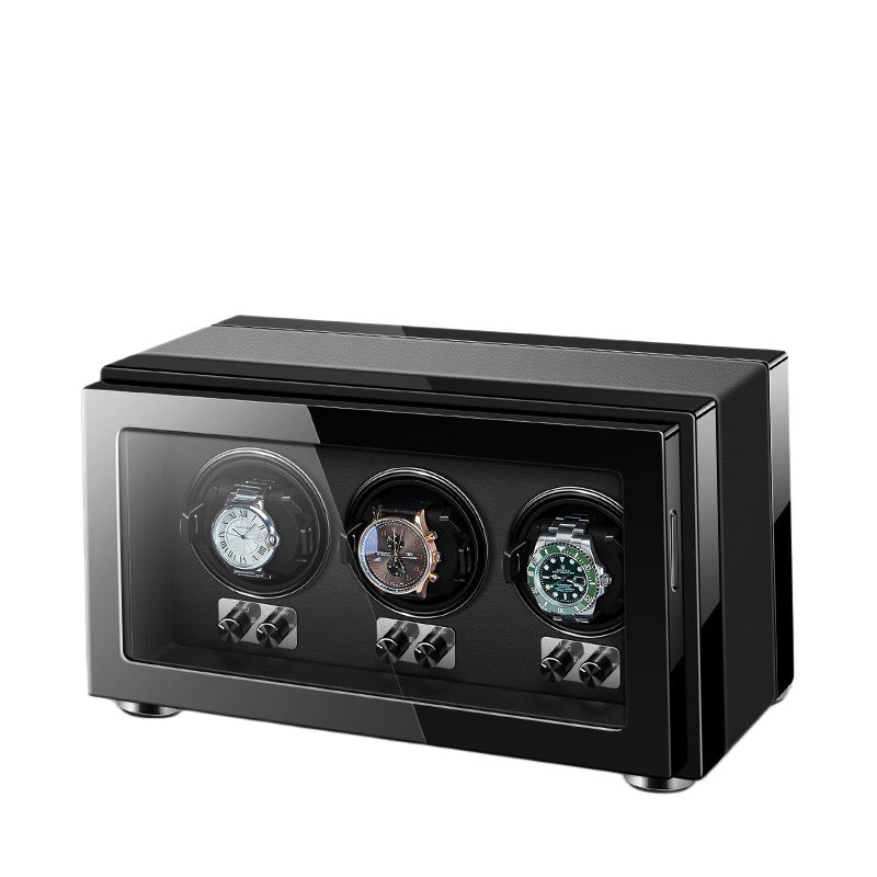 Gentleman Trio Watch Winder – Black-1-Le Remontoir