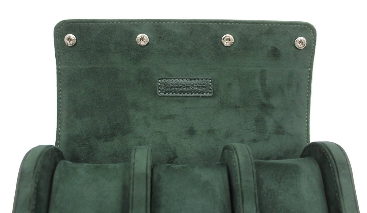 Travel Case · 3 Watches · Cedar Green