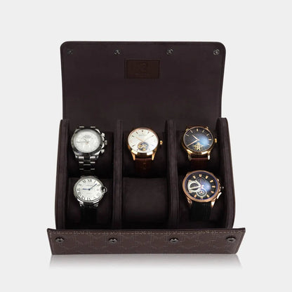 Watch Case - OPTIMUS 6-Watch Brown / White-2-Le Remontoir