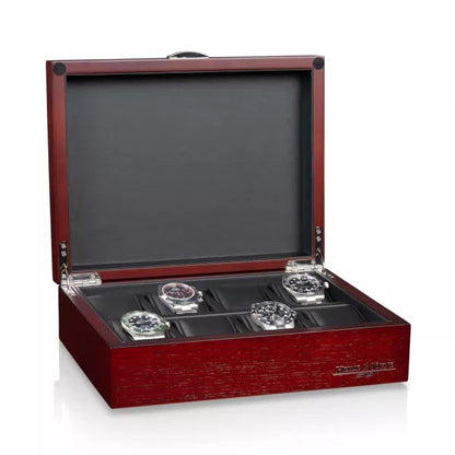 Bregano Watch Box for 8 Watches - Cherry Red-3-Le Remontoir