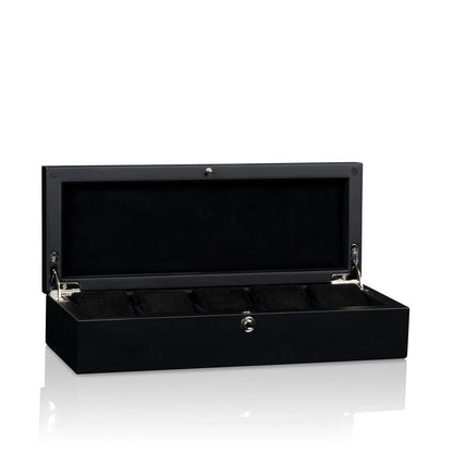 Boite a Montre Piano Silk 5 Montres Noir 2