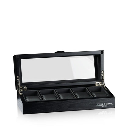 Watch Box - Oxford Window - 5 Watches - Black-1-Le Remontoir