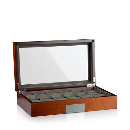 Monteray Mahogany Watch Box for 12 Watches-1-Le Remontoir