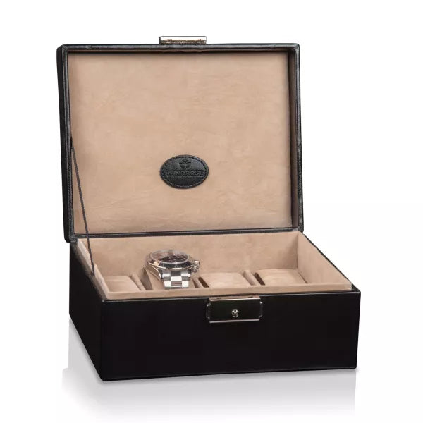 Merino Watch Box for 8 Watches - Black-3-Le Remontoir