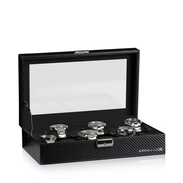 Watch Box - Boston 12-Watch Black / Carbon-3-Le Remontoir