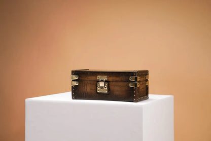 Watch Box – Parchment Patina Java 3 Slots-1-Le Remontoir