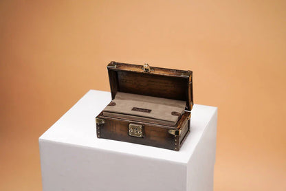 Watch Box – Parchment Patina Java 3 Slots-4-Le Remontoir