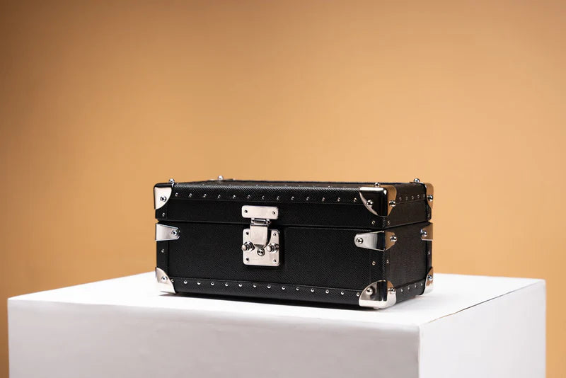 Watch Box – Saffiano Black 3 Slots-4-Le Remontoir