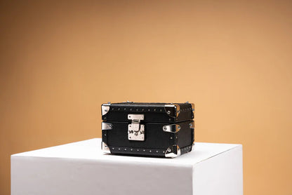 Watch Box – Saffiano Black 2 Slots-4-Le Remontoir