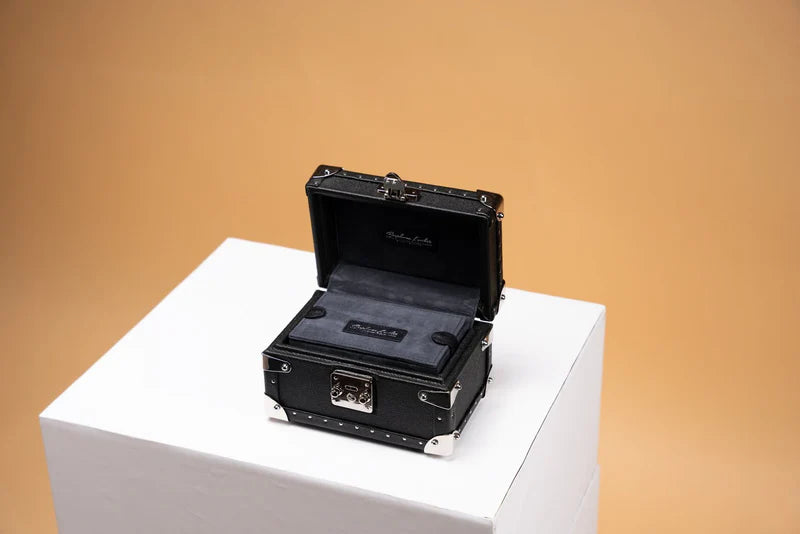 Watch Box – Saffiano Black 2 Slots-3-Le Remontoir