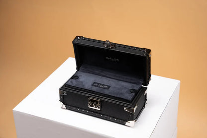 Watch Box – Saffiano Black 3 Slots-3-Le Remontoir