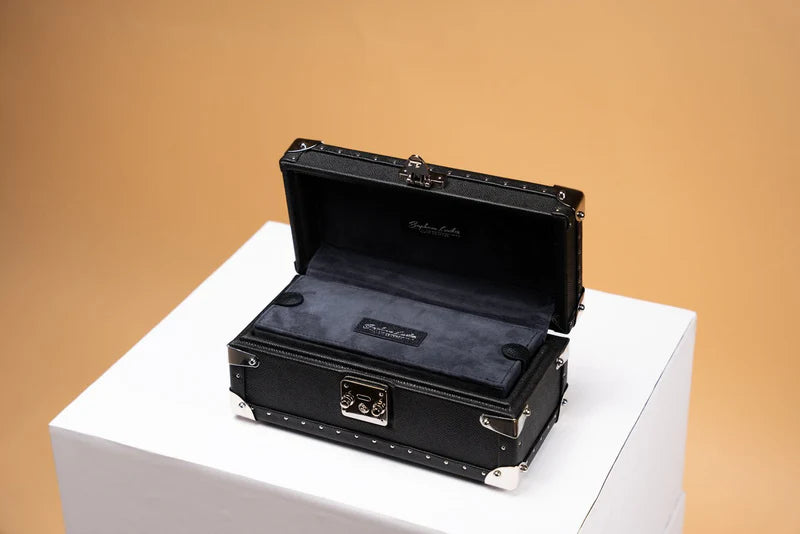 Watch Box – Saffiano Black 3 Slots-3-Le Remontoir