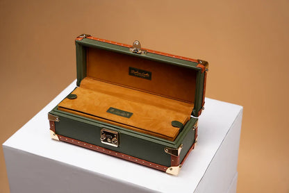 Watch Box – Saffiano Olive Green 4 Slots-4-Le Remontoir