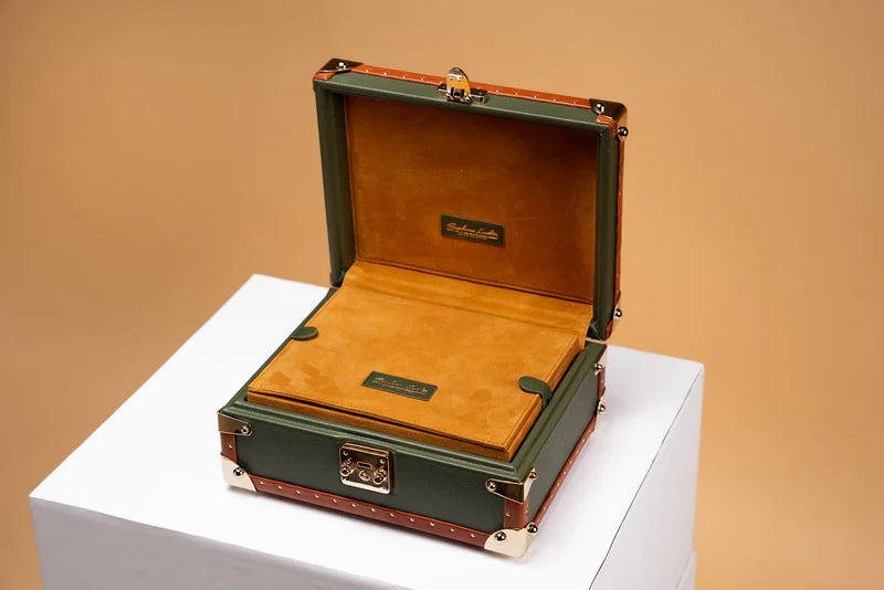 Watch Box – Saffiano Olive Green 6 Slots-4-Le Remontoir
