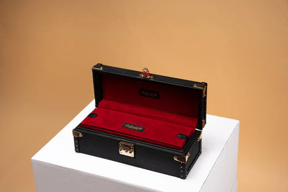 Watch Box – Togo Black 4 Slots-3-Le Remontoir