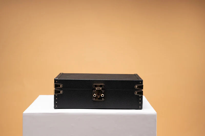 Watch Box – Togo Black 3 Slots-3-Le Remontoir