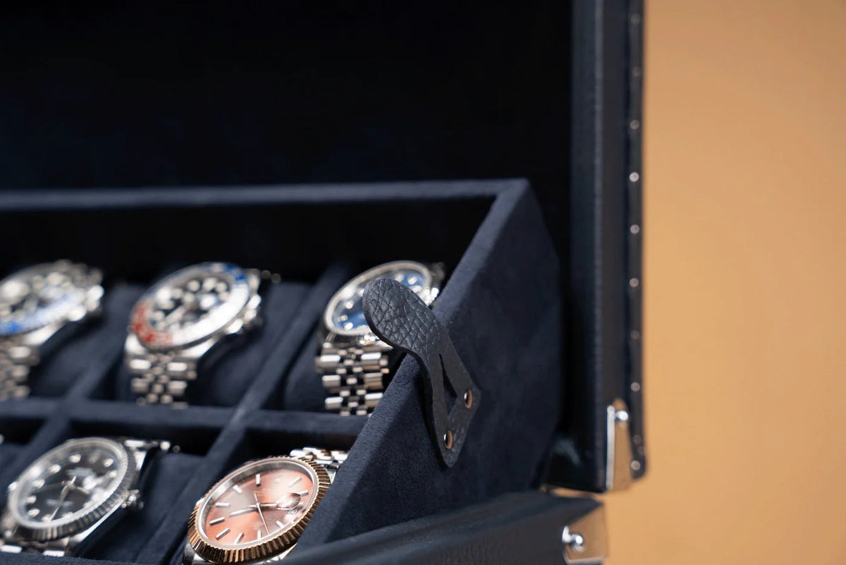 Watch Box - Petra Togo Dark Blue-3-Le Remontoir