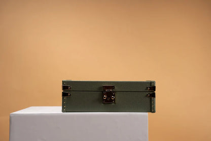Watch Box – Togo Khaki Green 8 Slots-4-Le Remontoir