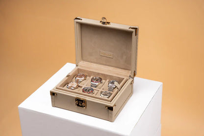 Watch Box – Togo Light Cream 6 Slots-1-Le Remontoir