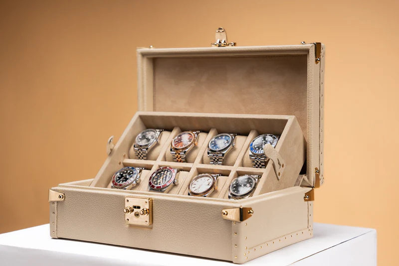 Watch Box – Togo Light Cream 8 Slots-1-Le Remontoir