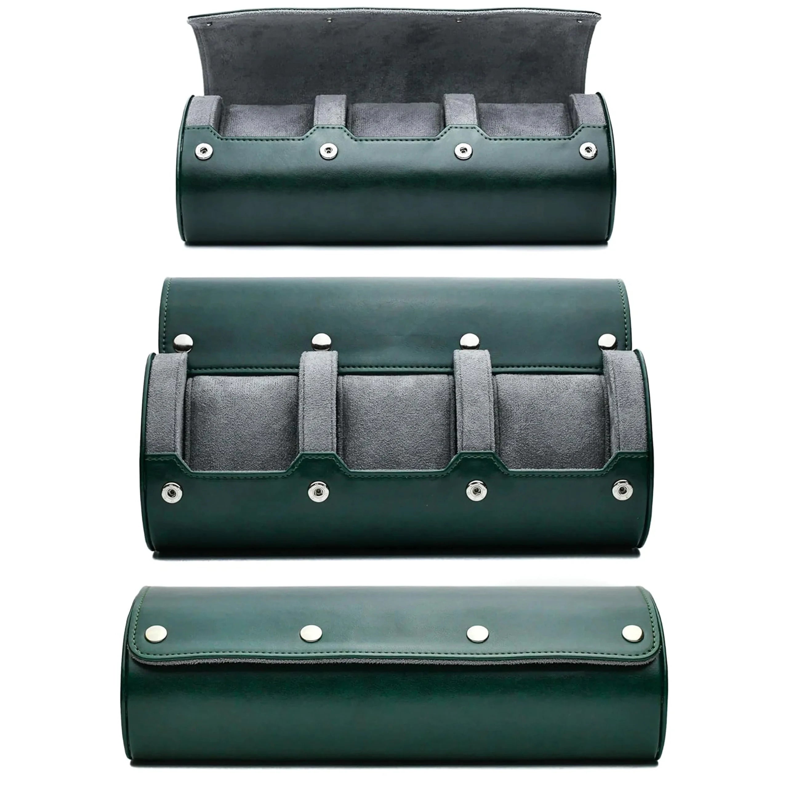 Emeraude Grey Triple Watch Case-1-Le Remontoir