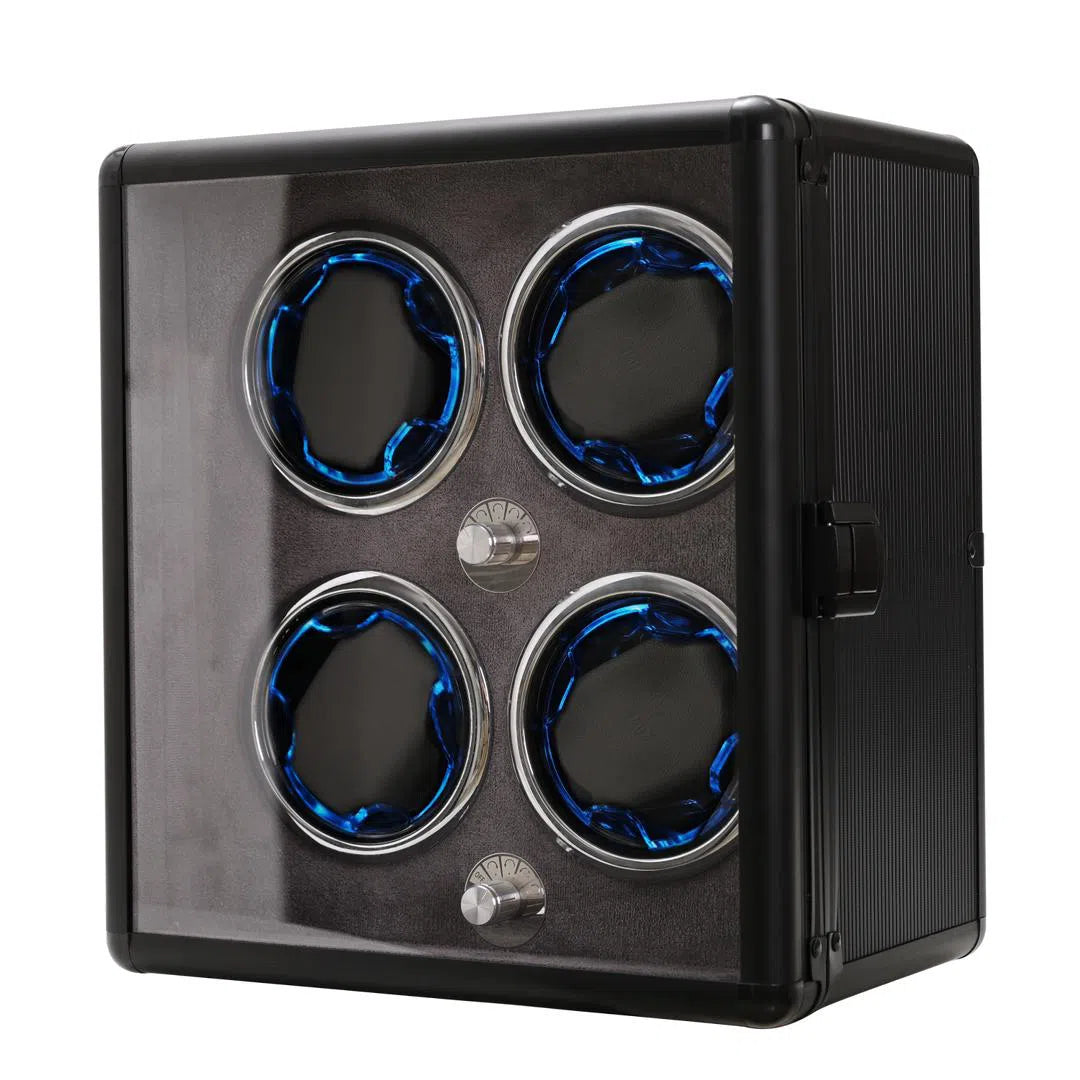 Modern Black Quadruple Watch Winder-1-Le Remontoir