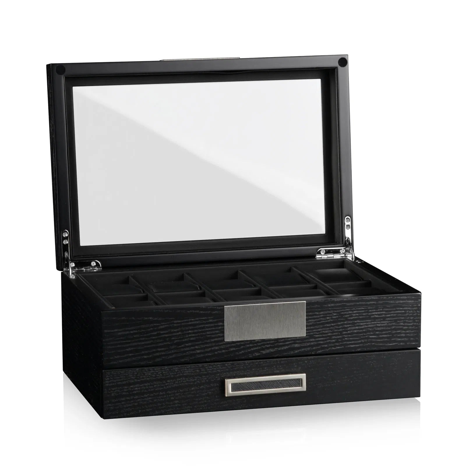 Monteray Watch Box for 10 Watches - Black Satin-1-Le Remontoir