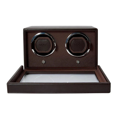 Remontoir Montre Cube 2 montres Marron avec couvercle 2