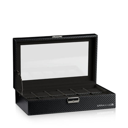 Watch Box - Boston 12-Watch Black / Carbon-1-Le Remontoir