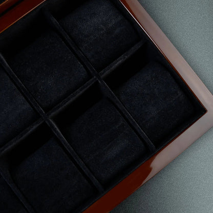 Crystal Watch Box for 10 Watches - Brown-4-Le Remontoir